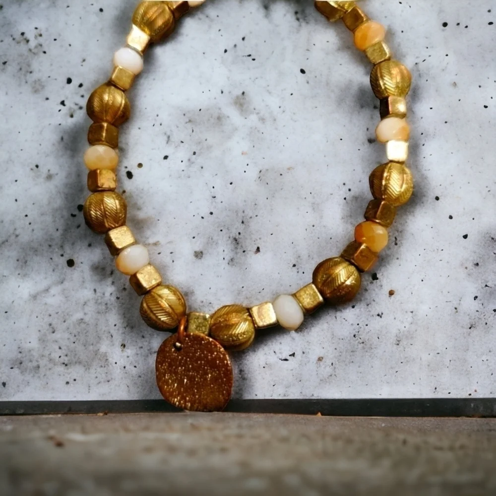 Brown and copper bracelet